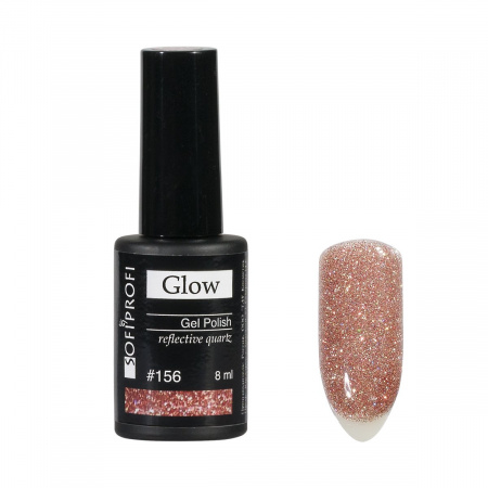 Гель-лак со светоотражающими частицами тон 156 Sofiprofi Glow, 8 мл